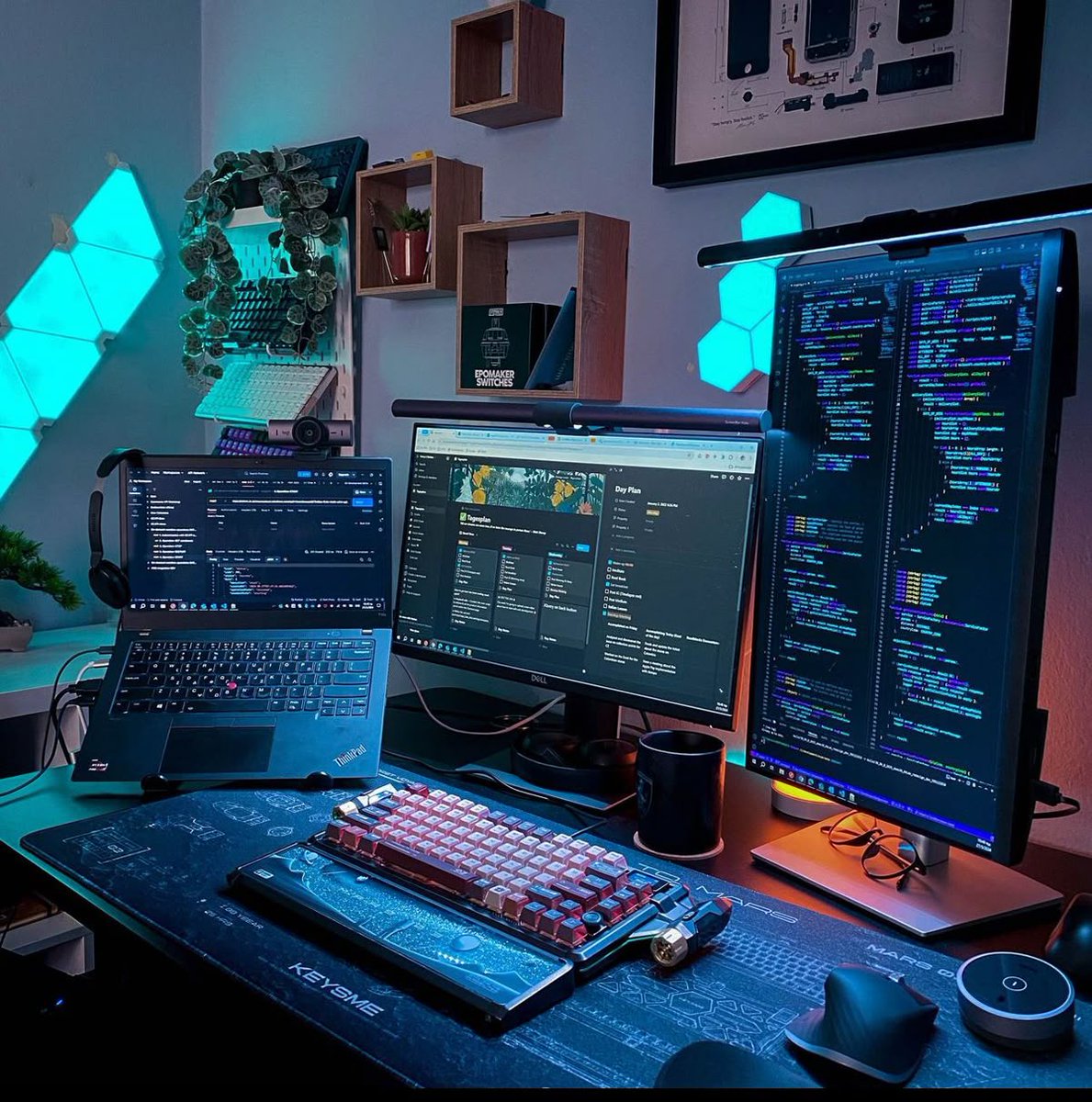 ronnypdev's tweet image. One day, I'm going to have a cool setup just like this one.
#codingwhileunemployed #UntilTheWheelsFallOff #Nextjs #TypeScript #React #TailwindCSS #VibeCoding #AIagents #AI #Cursor #Figma #setup #desksetup #deskgoals