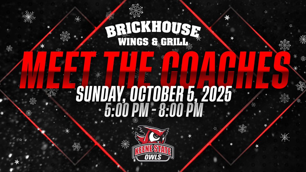 Join us today at Brickhouse from 5 to 8pm to meet the coaches of our Winter sports teams and win some great raffle prizes.