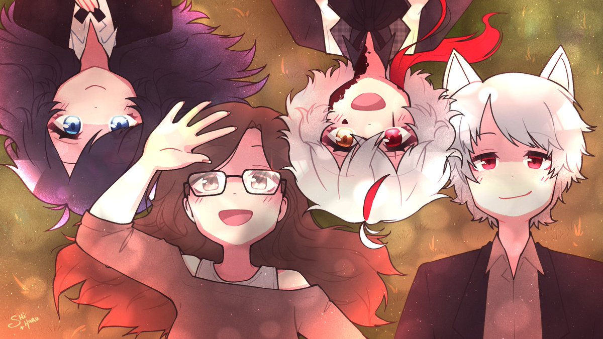 Que demander de plus alors qu'on a cette amitié entre nous, cette connexion entre 4 guguzs?
Merci à <a href="/shiharuru_/">Shiharu</a> pour l'illustration ! (Elle est dessus aussi, Twitter pourquoi tu fonctionnes pas?-)