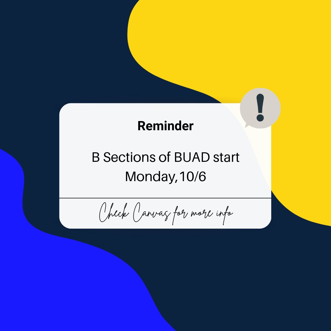 WCB students, don’t forget!