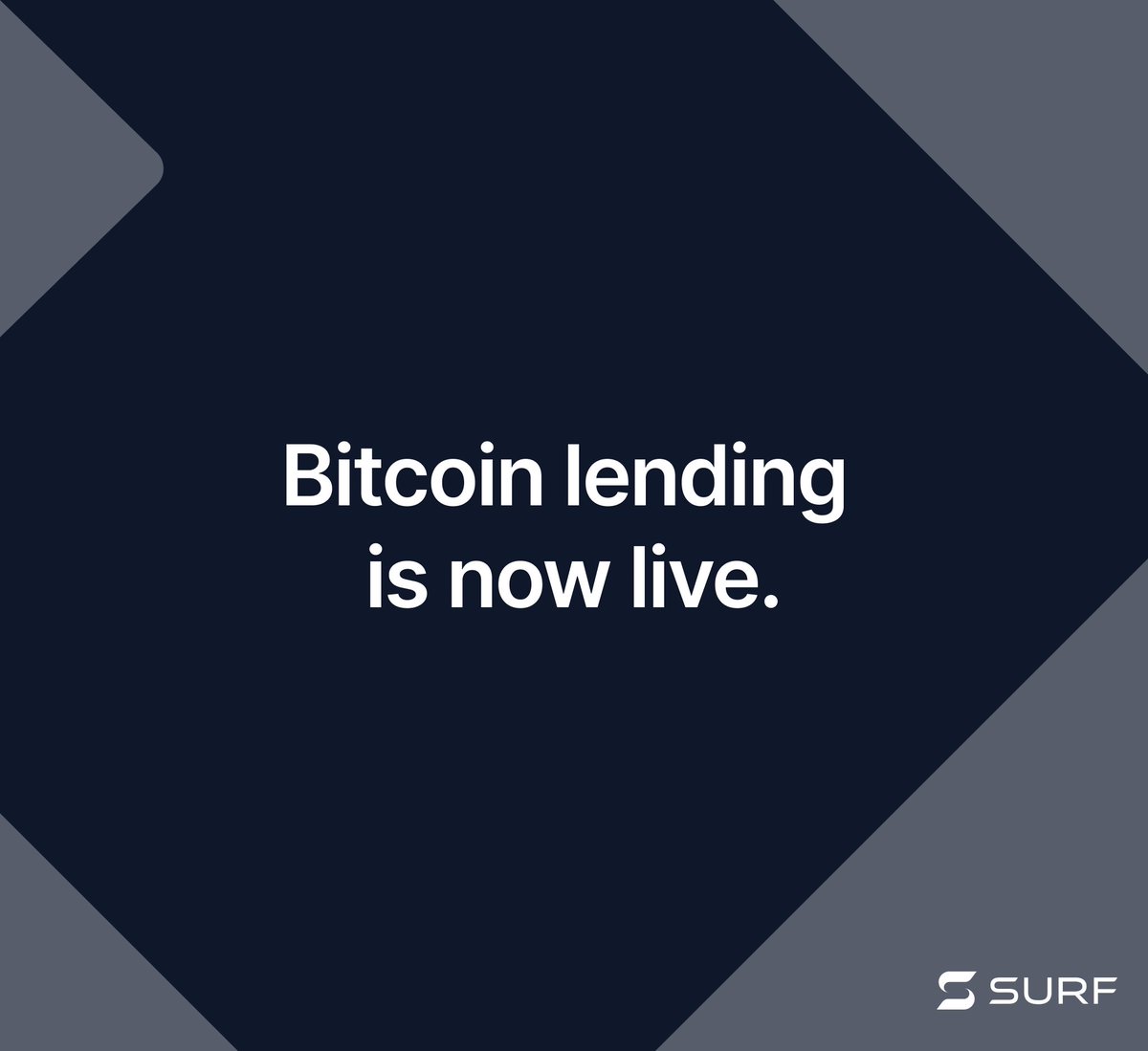 Bridged BTC lending is now live 🔥

Here’s how it works 👇

▫️ BTC/ADA pair is now live
▫️ Lenders can supply BTC to passively earn yield
▫️ Borrowers put up ADA as collateral to borrow BTC, they can use that to go long on ADA

Link: 🏄‍♂️ surflending.org