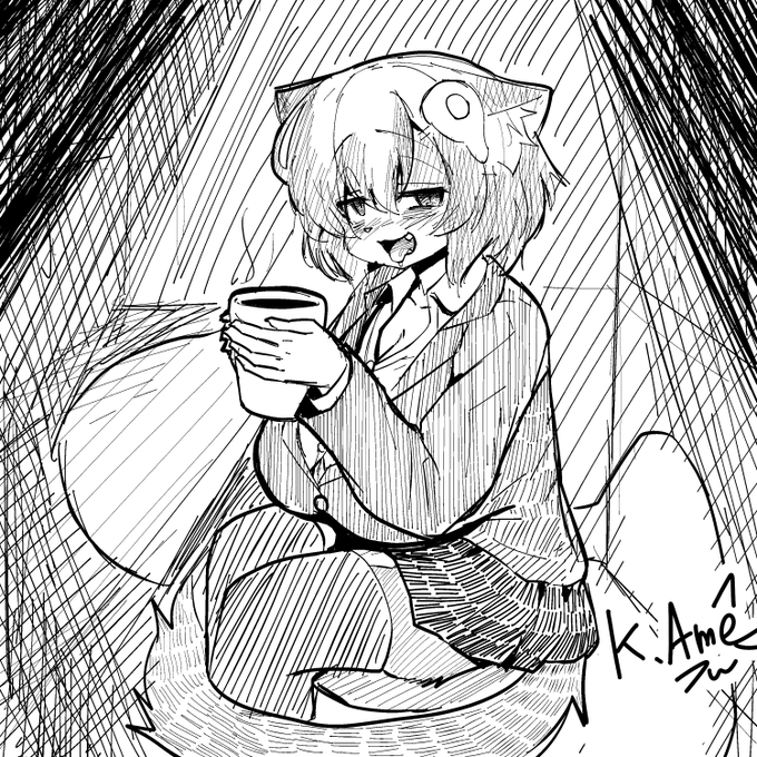 今日は落書き配信に来てくださりありがとうございました!
これは配信で描いた三毛猫ちゃんです! 