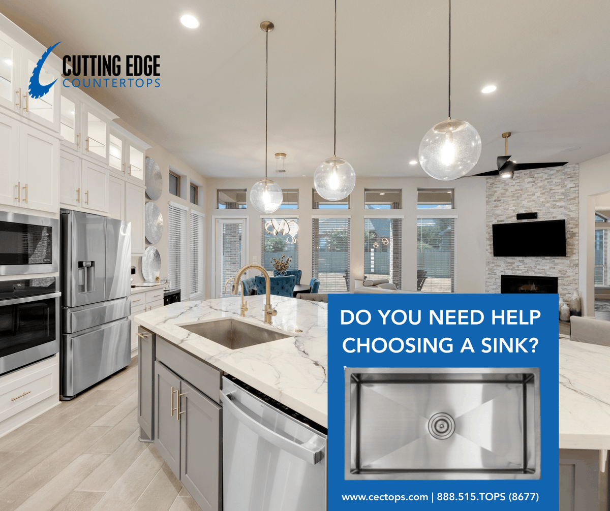 CECTOPS's tweet image. A well-chosen sink enhances both the design and efficiency of your kitchen. 

Explore our sink collection: cectops.com/sinks/

#CuttingEdgeCountertops #KitchenDesign #StoneAndStyle