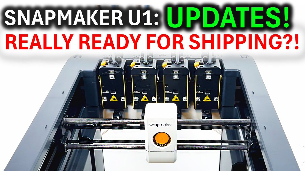 New Video released:
Snapmaker U1: Updates Checked out!

Is the record breaking Kickstarter Toolchanger ready for shipping?

Link: youtu.be/KFbByZvLBLI