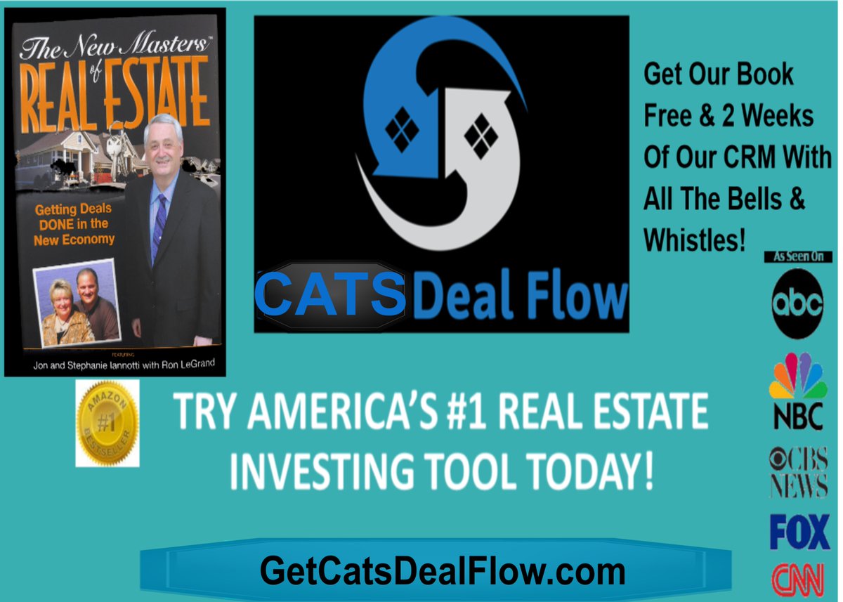 joniannotti's tweet image. The one and only Marketing/CRM we have used since 2006! Try it Free &amp;amp; get a copy of our #1Best Selling Book! #foxnews #cnbc #cnn #usatoday getcatsdealflow.com