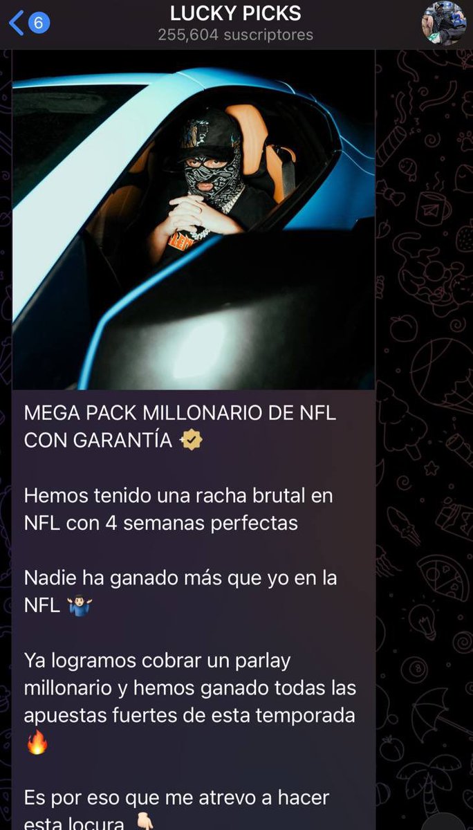 💸 Está pack millonario de Lucky Masked con garantía 🔒
Me costó $1,000 MXN, pero lo van a estar recibiendo GRATIS todos los que:
💬 Comenten
🔁 Den RT
❤️ Dejen su like

Llevamos 4 semanas PERFECTAS en la NFL 🏈🔥
¿Jalan a doblar bank? 💰💪