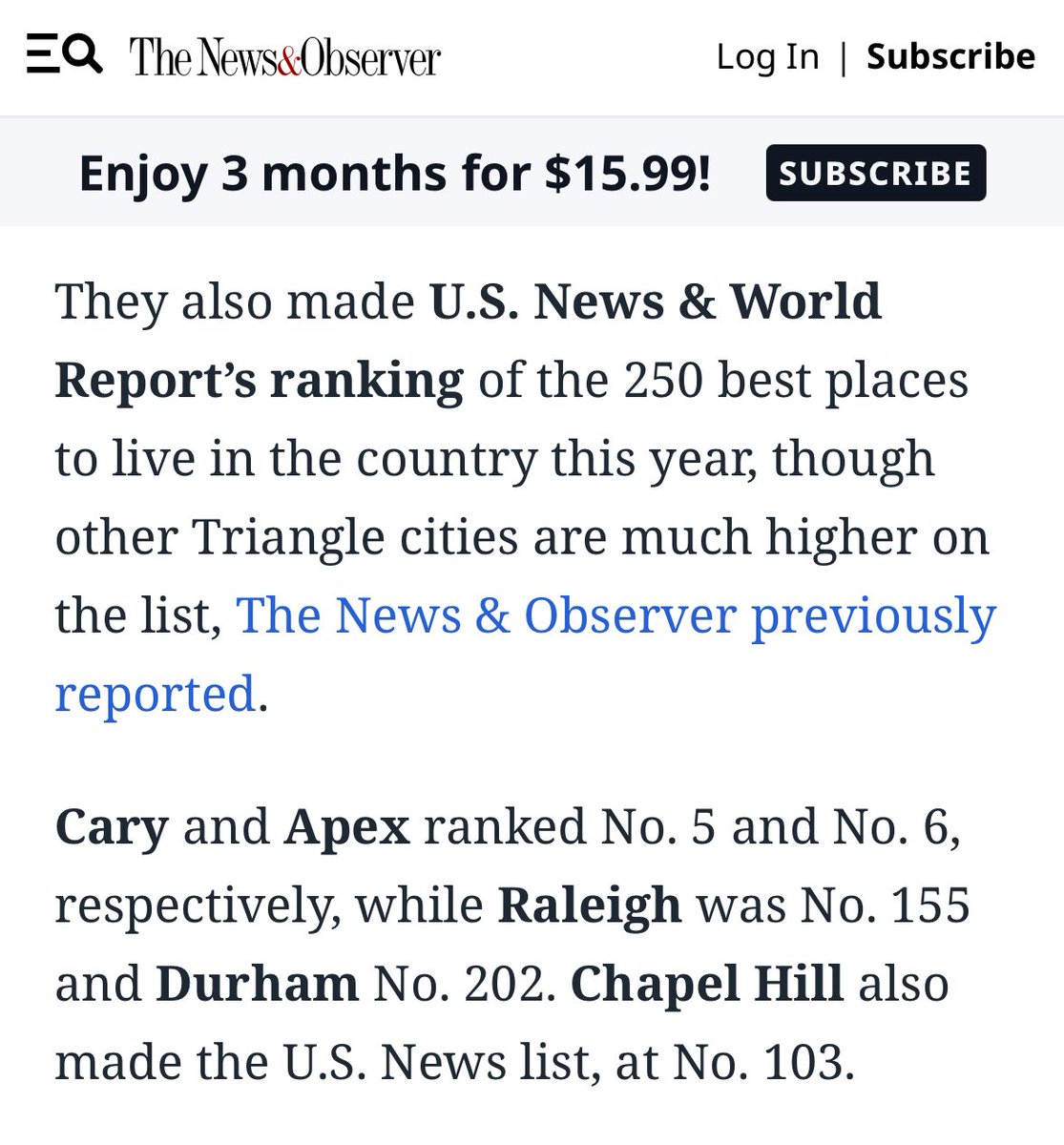 Raleigh-Durham area one of the most desirable places in the U.S. to live. Food pantries squeezed…

“Because of these federal cuts, the food is absolutely not there…Burger's pantry can supply food to 50 more furloughed families working without a paycheck before supply runs out."