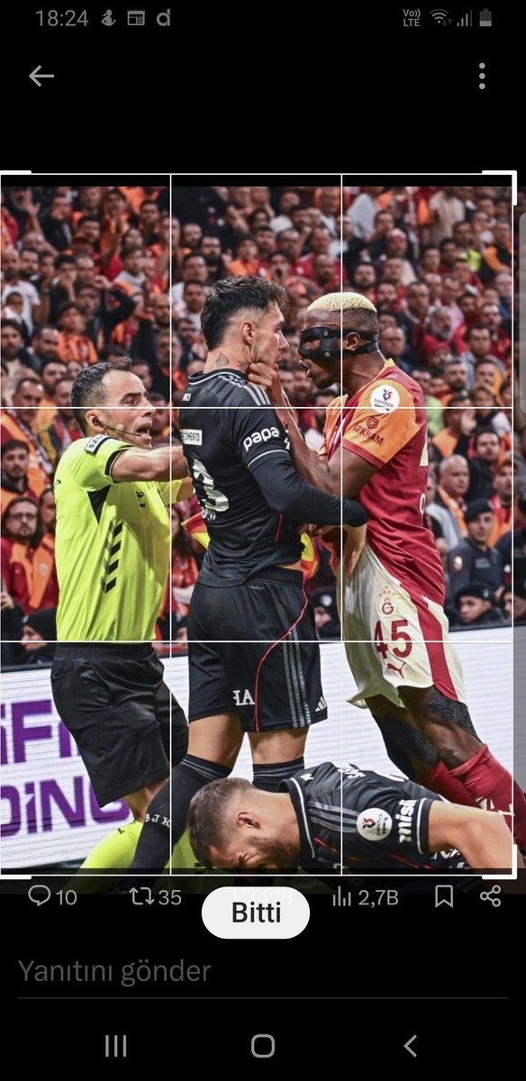 #OsimhenPFDKya
Bu hareketin cezası nedir ?
Vicdanız var mı sizin ?
Eğer vicdaniniz varsa,kul hakkı yemem diyorsanız bu kötü niyetli davranışın cezasını verirsiniz.
Maçın hakemi korktu,VAR uyudu.
TFF Canere daha önce görüntülerden 8 maç ceza verdi.
ADALET,ADALET,ADALET
<a href="/TFF_Org/">TFF</a>