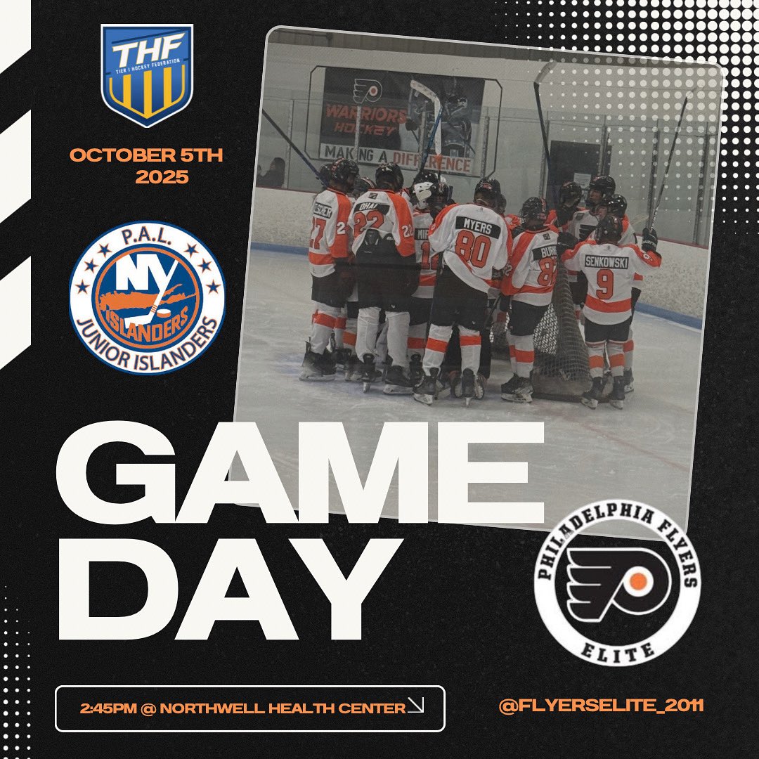 PhilFlyersElite's tweet image. It’s GAME Day 🏒 Let’s GO Flyers..!! The 2011’s are ready to battle the Jr Islanders @T1HockeyFed 

#GameDay #flyerselite #2011 #hockeylife #readyforit #leaguegame #bantamhockey #teamwork