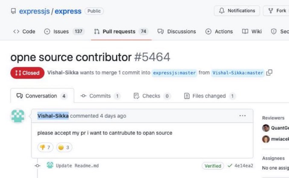 BasicDevBlog's tweet image. GitHub needs a ban button. You make a spam PR, you get banned from the repo and are no longer able to even clone it.