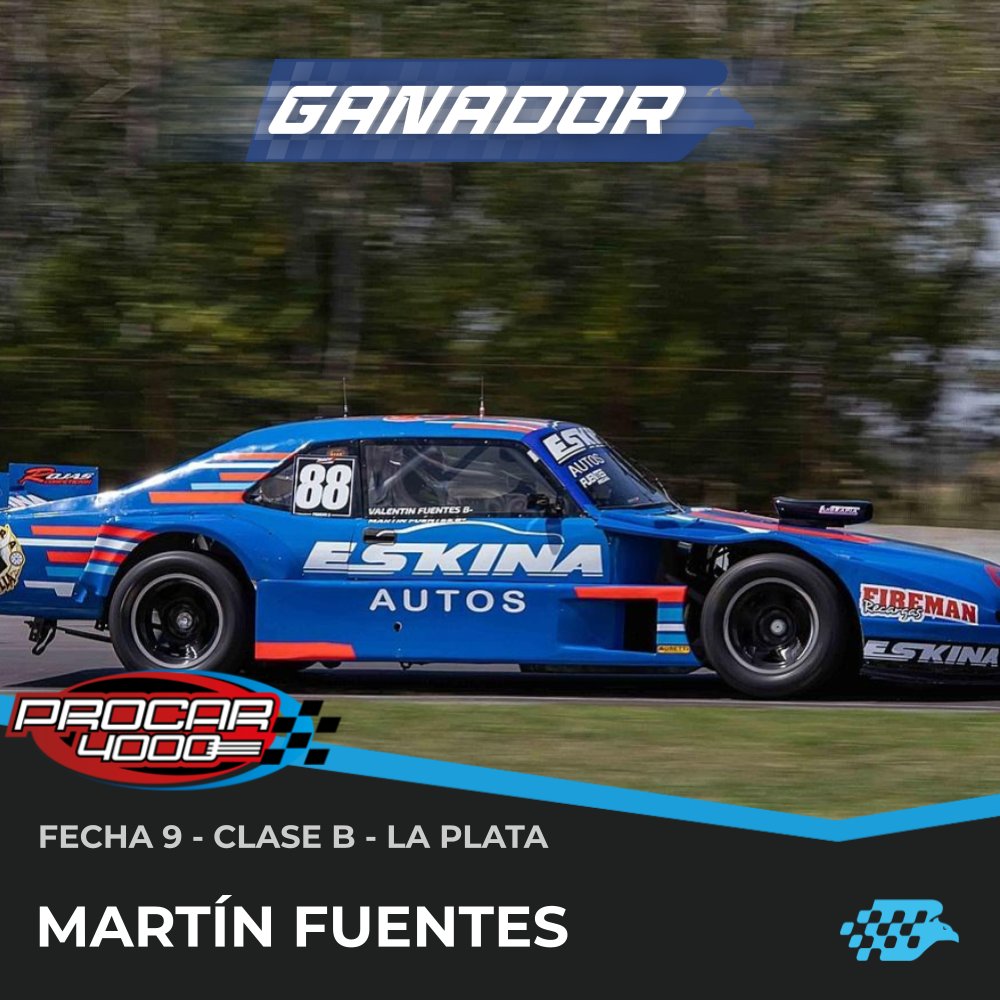 Campeonesnet's tweet image. #Procar4000 | 🙌 OTRA MÁS A LA CUENTA DE FUENTES

☑️ En el inicio del 'play-off', el entrerriano se llevó la carrera de la Clase B en el autódromo de La Plata.

🏁 Procar 4000 - Clase B - La Plata

🥇 M. Fuentes
🥈 L. González
🥉 D. Ciocci

#Procar #LaPlata