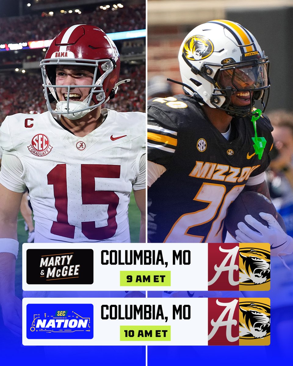 SATURDAY IN COMO‼️

See you soon, <a href="/MizzouFootball/">Mizzou Football</a>.