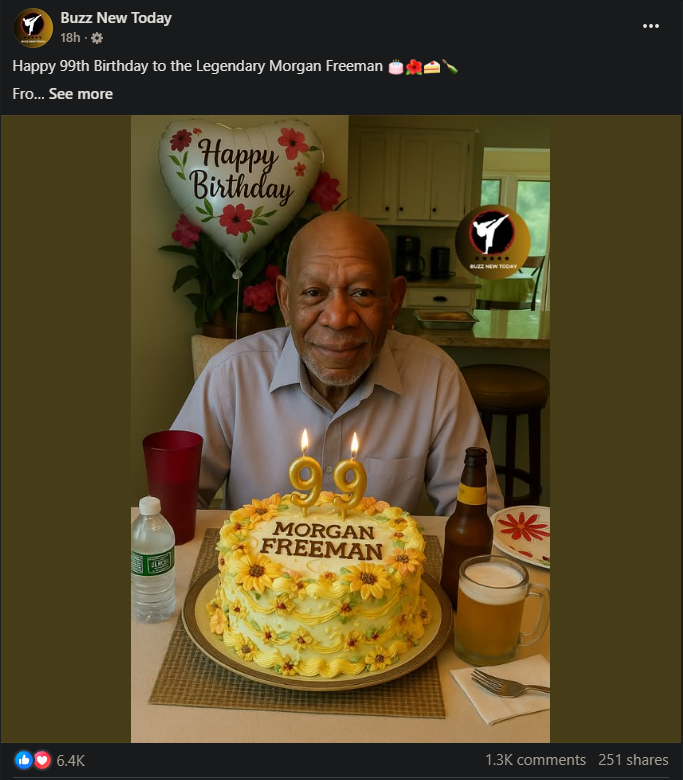 FacebookAIslop's tweet image. Found an entire account dedicated to wishing celebrities their birthday while always getting both the date and the age wrong