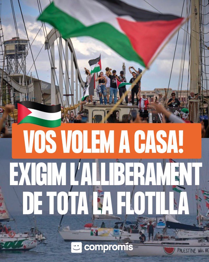 Comunicat de Compromís sobre l'alliberament de Juan Bordera

València 5-10-2025

La coalició Compromís celebra l'alliberament de membres de la Flotilla, entre els que es troba el nostre company Juan Bordera, diputat a Les Corts Valencianes, que ja està volant de tornada després