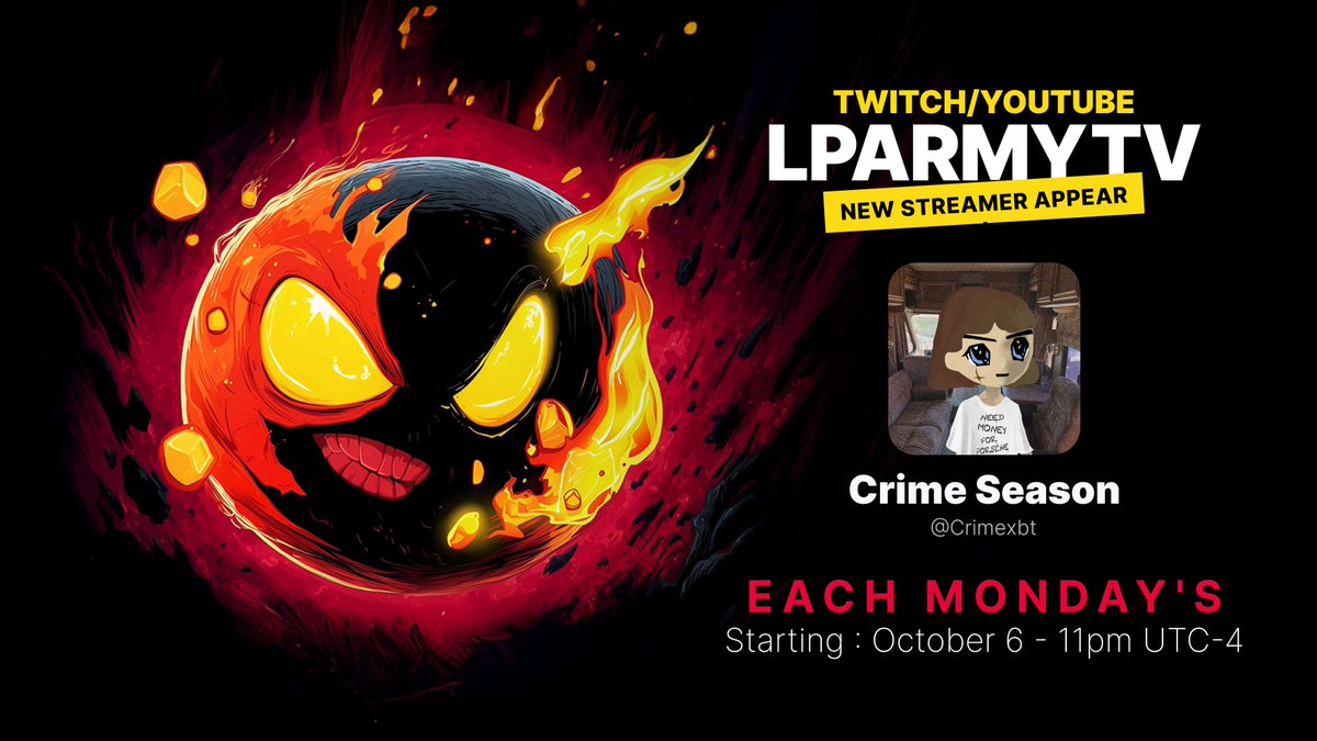 magickaisded's tweet photo. 🚨 ANNOUNCING the newest streamer at LP Army TV!

Every Monday is now Crime Season with @crimexbt!

Crime is a DLMM Pro who pulled off an incredible 1→100 SOL challenge in just a few months. Get ready for huge lessons in risk management and crazy profits with one of the best. https://t.co/XnxZlLPqEb