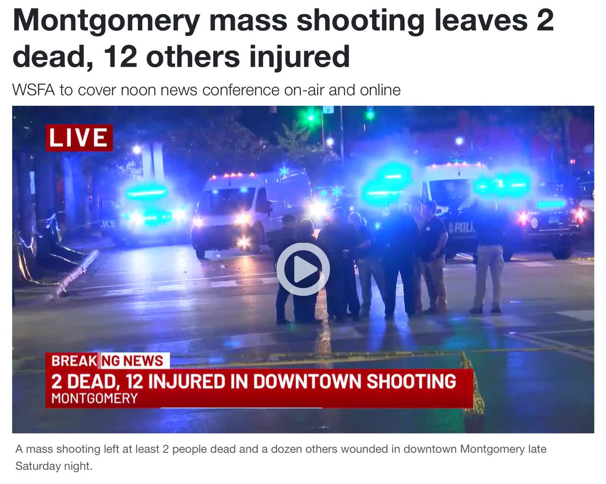 Wow, I haven’t seen anything about this today. 14 people shot, 2 are deceased in mass shoot out in Montgomery Al last night. I would appreciate it if President Trump would send the National Guard here. Mayor Steven Reed is worthless. Link in comments!