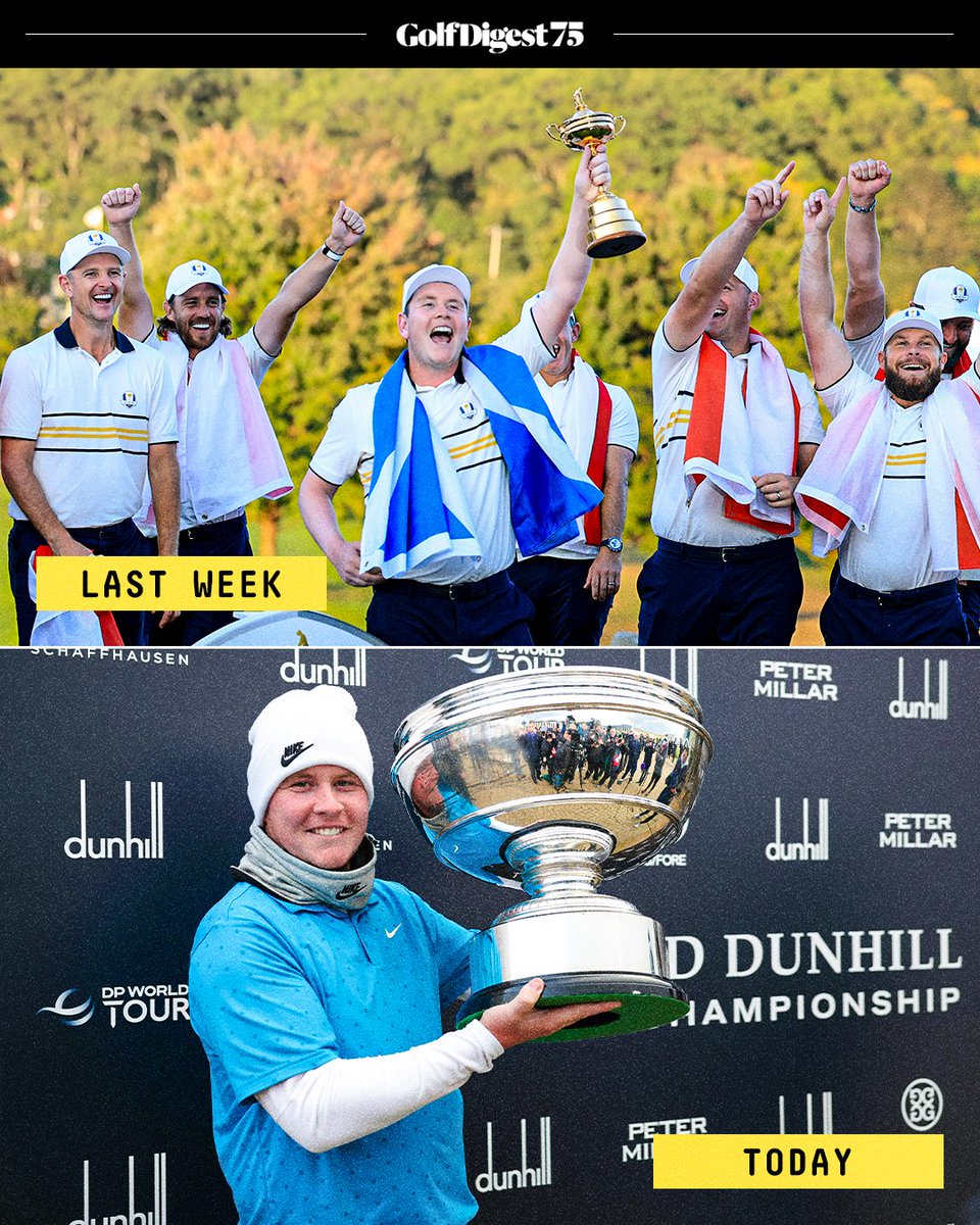 GolfDigest's tweet photo. Ryder Cup ➡️ Dunhill Links

Robert MacIntyre is on a heater. 🔥 https://t.co/qEFIbWHgbn
