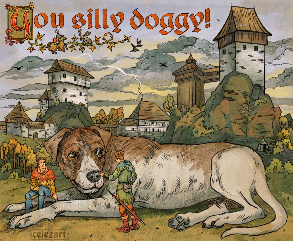 You silly doggy! (c)
Mutt is so adorable and cute companion, as dog parent I was sooo touched by him. That's art commission, as well my fantasy about giant gooood boy.
#KCD2