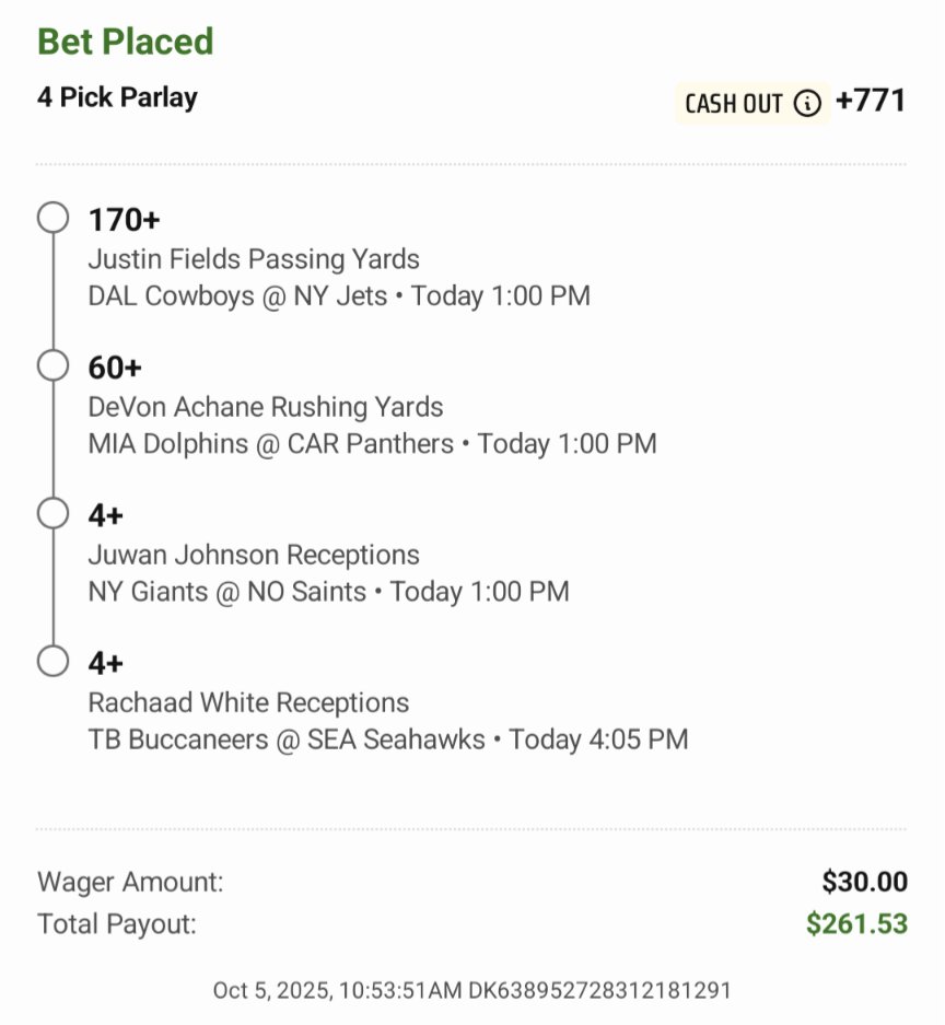 Swill ๐ฅถ (@swillsochill) on Twitter photo Here it is, the <a href="/BetSetCash/">Bet Set Cash</a> NFL Sunday Collab Parlay ๐จ#FreePlay๐จ
3-1 on our Collab plays this year, you don't want to miss this ๐
Follow the full team so you don't miss out ๐
<a href="/joswaysway/">Joshua K</a>
<a href="/two2ix/">Two6</a>
<a href="/TennisWithT/">Tennis With T ๐พ ๐ช๐พ</a>
<a href="/BetSetCash/">Bet Set Cash</a> Here it is, the <a href="/BetSetCash/">Bet Set Cash</a> NFL Sunday Collab Parlay ๐จ#FreePlay๐จ
3-1 on our Collab plays this year, you don't want to miss this ๐
Follow the full team so you don't miss out ๐
<a href="/joswaysway/">Joshua K</a>
<a href="/two2ix/">Two6</a>
<a href="/TennisWithT/">Tennis With T ๐พ ๐ช๐พ</a>
<a href="/BetSetCash/">Bet Set Cash</a>