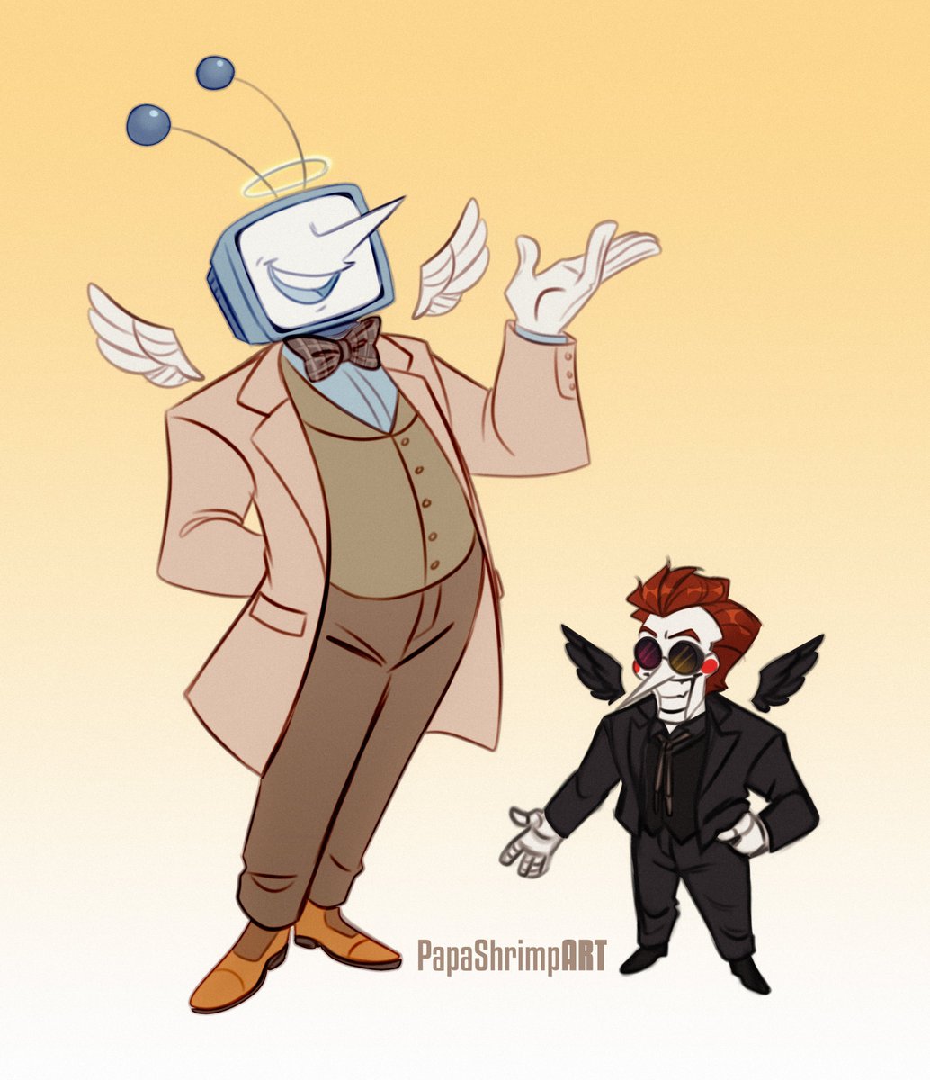 can't have a demon without his angel partner 😇💙

[this is still a WIP sketch but I wanted to share anyway heh]