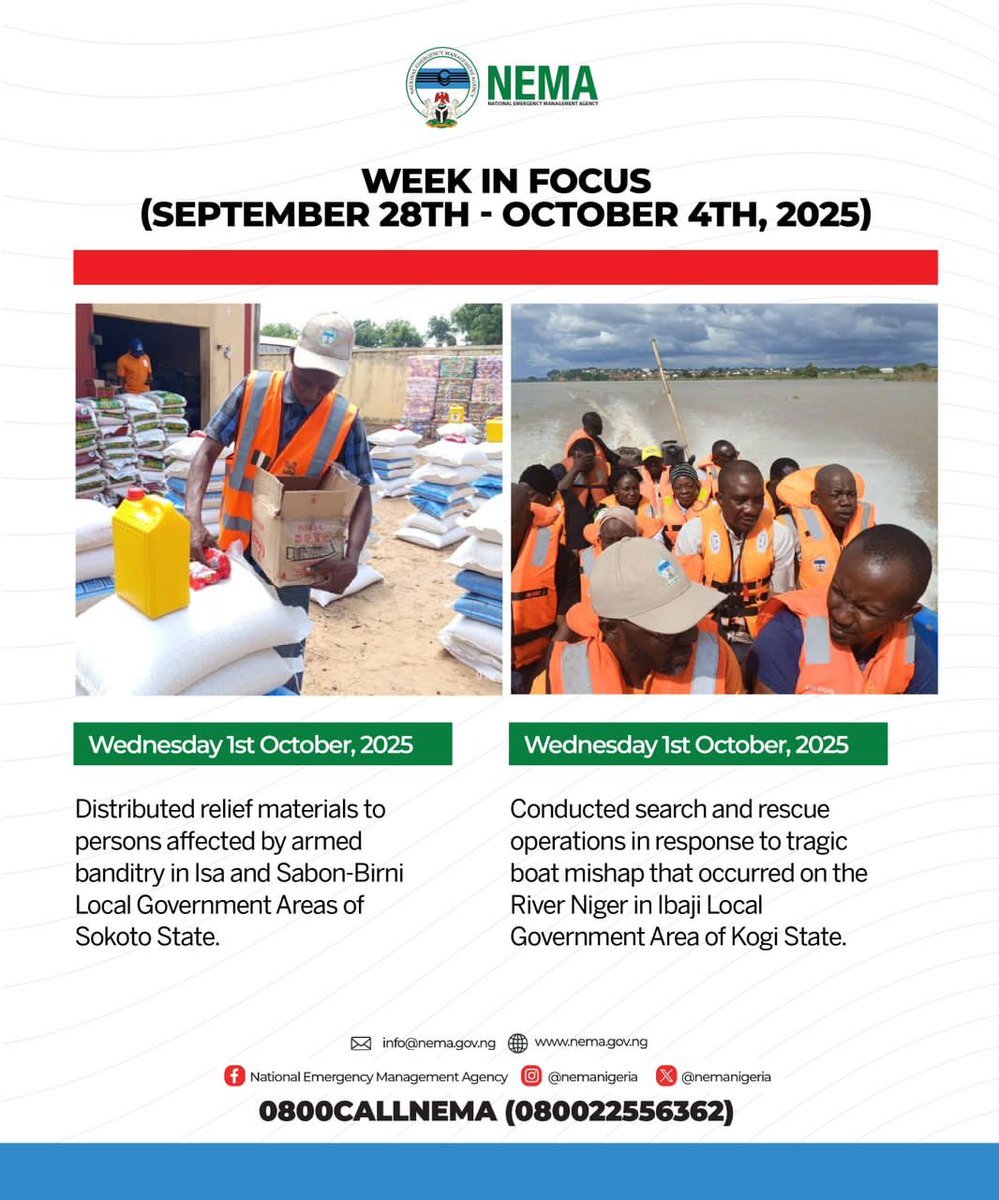 nemanigeria's tweet image. #WeekInFocus #September24thOctober4th #NEMANigeria