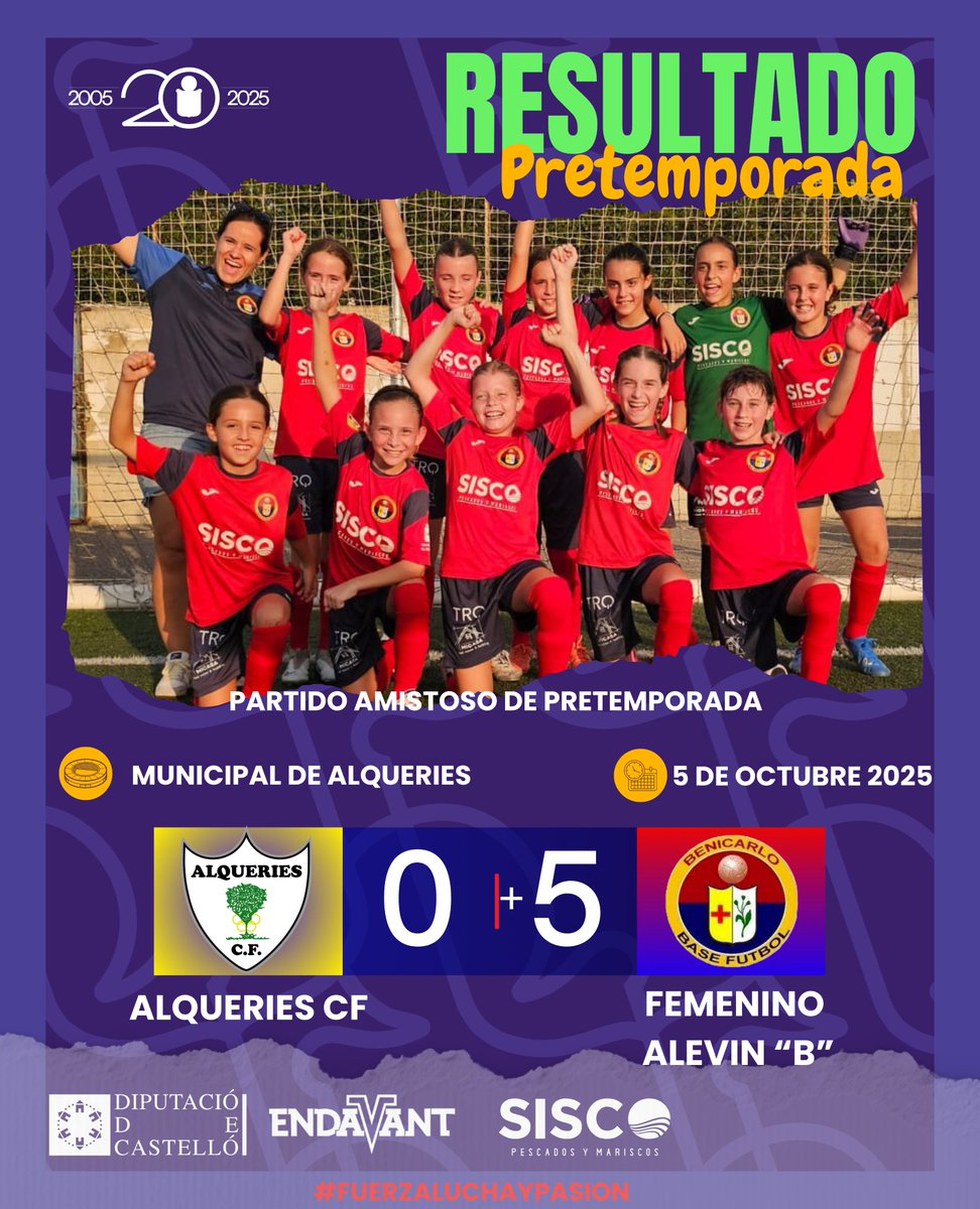 ❤️💙 𝗣𝗥𝗘𝗧𝗘𝗠𝗣𝗢𝗥𝗔𝗗𝗔 2025/26 📌 𝗙𝗘𝗠𝗘𝗡𝗜𝗡𝗢 𝗔𝗟𝗘𝗩𝗜𝗡  "𝗕" ⚽

𝙋𝘼𝙍𝙏𝙄𝘿𝙊 𝙋𝙍𝙀𝙏𝙀𝙈𝙋𝙊𝙍𝘼𝘿𝘼

📆 Sábado 4 de Octubre
🏟️ Municipal de Alqueries
𝗔𝗟𝗤𝗨𝗘𝗥𝗜𝗘𝗦 𝗖𝗙0️⃣𝗙𝗘𝗠𝗘𝗡𝗜𝗡𝗢 𝗔𝗟𝗘𝗩𝗜𝗡  "𝗕" +5️⃣

🚀 !Vamos rojill@s!🔥💯