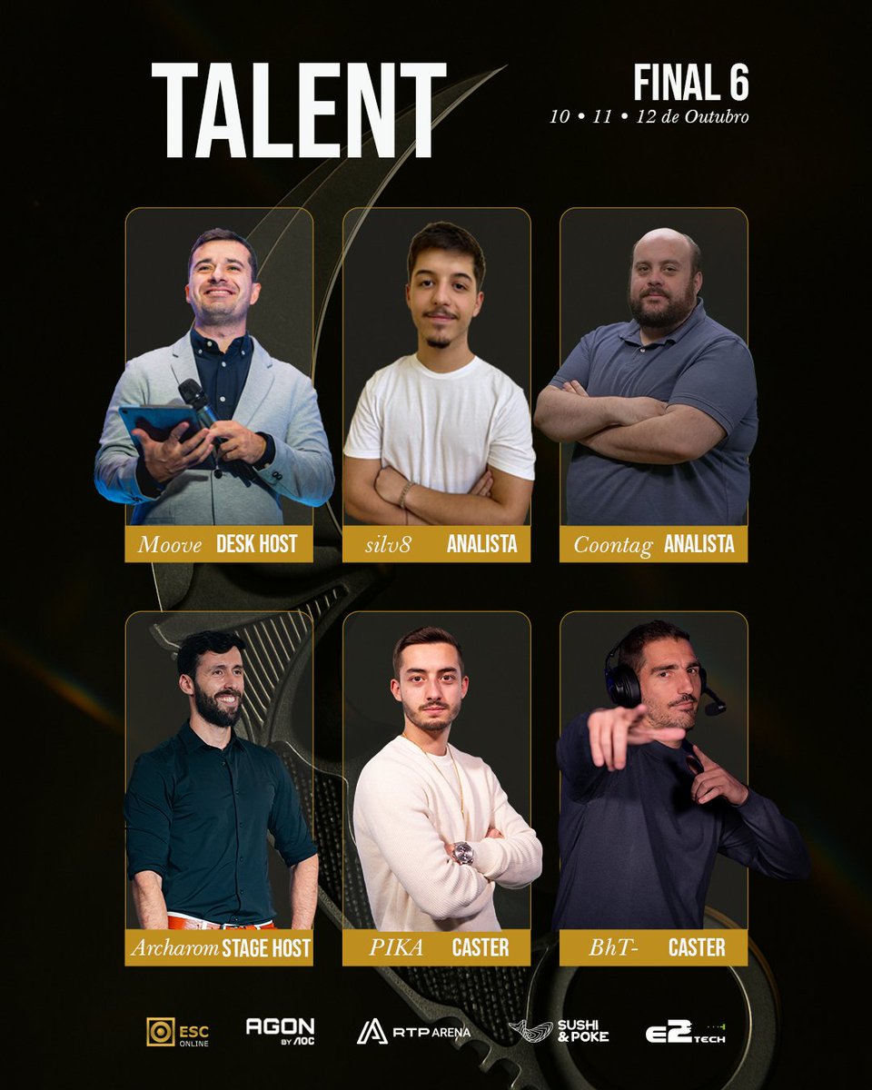 AS VOZES DA 17ª TEMPORADA 🤩

DESK 👨‍💼
<a href="/m0oVe/">Moove</a> 
<a href="/silv8casts/">silv8🎙</a> 
<a href="/Coontag/">João Braga</a> 

HOST 🎤
<a href="/Archarom/">Archarom</a> 

CASTERS🎙️
<a href="/PIKA_official_/">Igor Martins</a> 
<a href="/itsBhT/">Nuno Silva</a> 

#ESCONLINEMLP #MLPCS2