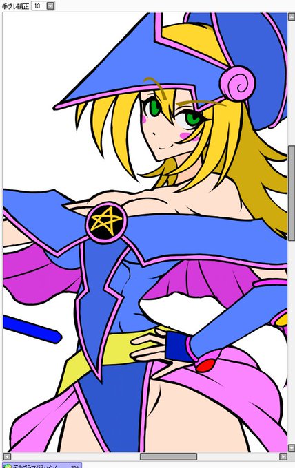 wip 配信で、昭和の作品に 話が咲いてても 描いてたのは ご依頼のBMG! 線画まで終了して 後は、色塗りです!!