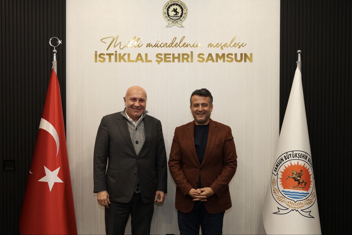 Samsunspor’umuzun Kulüp Başkanı Sayın Yüksel Yıldırım, belediyemize gelerek bizleri ziyaret ettiler.

Kıymetli Başkanımıza nazik ziyaretleri için teşekkür ediyorum.

Samsunspor’umuz için birlikte çalışmaya devam ediyoruz.

Kırmızı beyazlı sevdamıza Fenerbahçe karşısında gönülden
