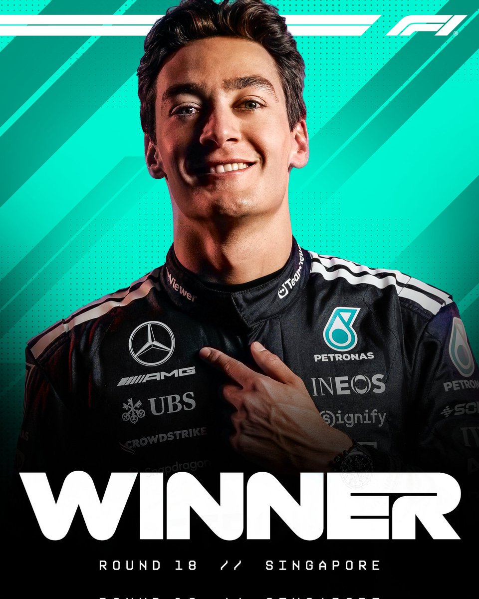 George Russel wins the Singapore F1 Grand Prix with the Mercedes driver dominating from start to finish.

<a href="/MercedesAMGF1/">Mercedes-AMG PETRONAS F1 Team</a>