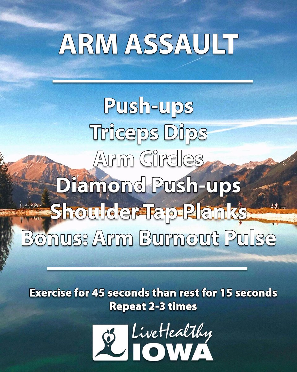 livehealthyiowa's tweet image. 💪 Kickstart your week with an arm workout that goes hard.
Stronger arms, serious gains — let’s get it! 🔥
#LiveHealthyIowa #ArmDay #WorkoutMotivation #FitnessGoals