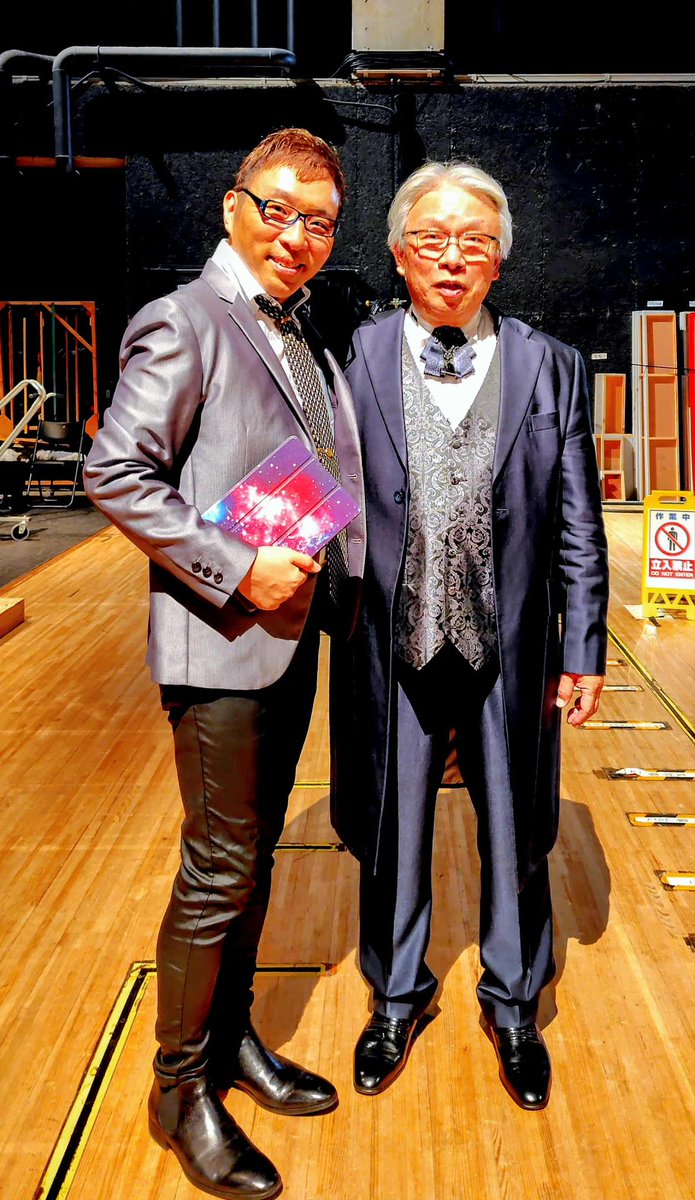 本番直後、司会の吉田孝さんと！
