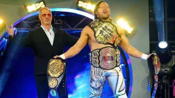 _kreyn's tweet photo. One Winged Angel? More like One Ringed Angel 💍 @KennyOmegamanX @AEW  @TheDonCallis https://t.co/m5IWlOCYU2