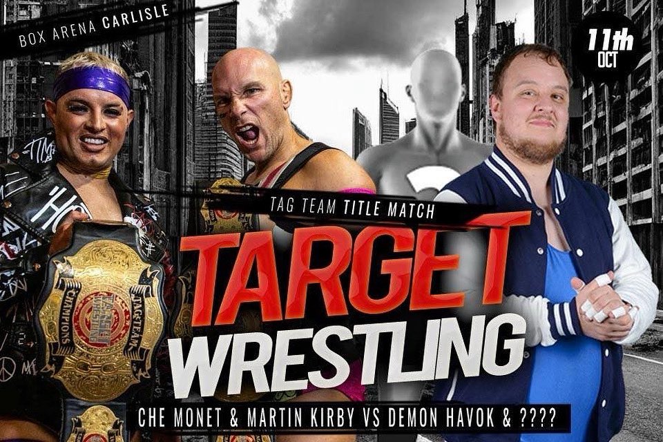Targetwrestling's tweet image. 🎯👊🏻Who’s Damon going to pick as his partner this Saturday and can they be the next Target tag-team champions?

Don’t miss out!

Target Wrestling returns to the Box Arena on Saturday Oct 11th for another HUGE night of high flying, hard hitting pro wrestling action