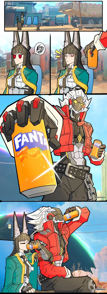 filmbionicx's tweet image. Would you like a soft drink? #ZenlessZoneZero #Fanta #miyabihoshimi #HoYoFair #HoYoverse #fanart #art