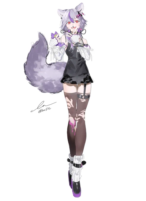 誕生日の時お仕立てした衣装 #絵んげ