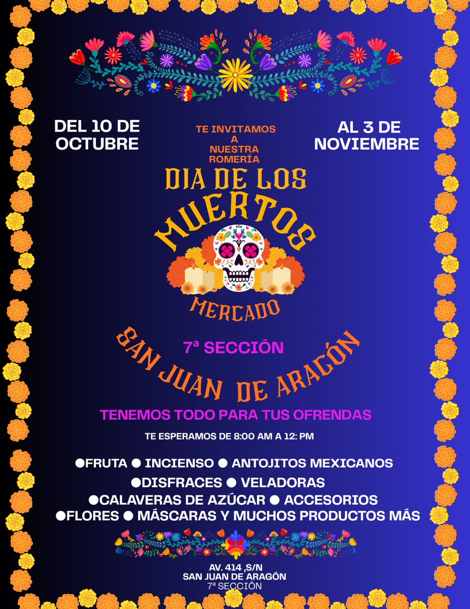 🍠 ¡Ya llegó la temporada más colorida del año a los MercadosPúblicos! 

Disfruta de nuestras Romerías!! En todos tus mercados públicos!! <a href="/SedecoCDMX/">Secretaría de Desarrollo Económico</a> <a href="/ClaraBrugadaM/">Clara Brugada Molina</a> <a href="/FadlalaAkabani/">Fadlala Akabani</a> <a href="/craviotocesar/">César Cravioto</a> <a href="/alexperezcorzo/">Alejandro Pérez Corzo</a> <a href="/royfid/">Roy Torres</a> <a href="/Chertorivski/">Salomón Chertorivski</a> <a href="/PescaditosM/">Mercado Pescaditos Oficial</a> <a href="/jonathanjnd/">Jonathan Nácar</a> <a href="/adnnoticiasmx/">adn Noticias</a>