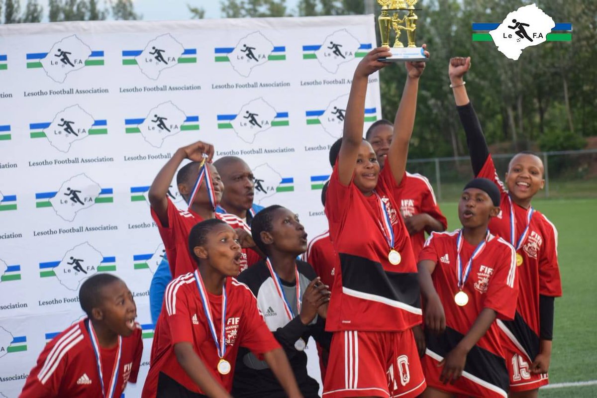 FootballLesotho's tweet photo. Pictorial highlights of the LeFA and LISA U15 Girls 7-Aside tournament which took place at Bambatha Tsita Arena on Saturday where Makhethis High School were crowned Champions https://t.co/RdwAxcavkl