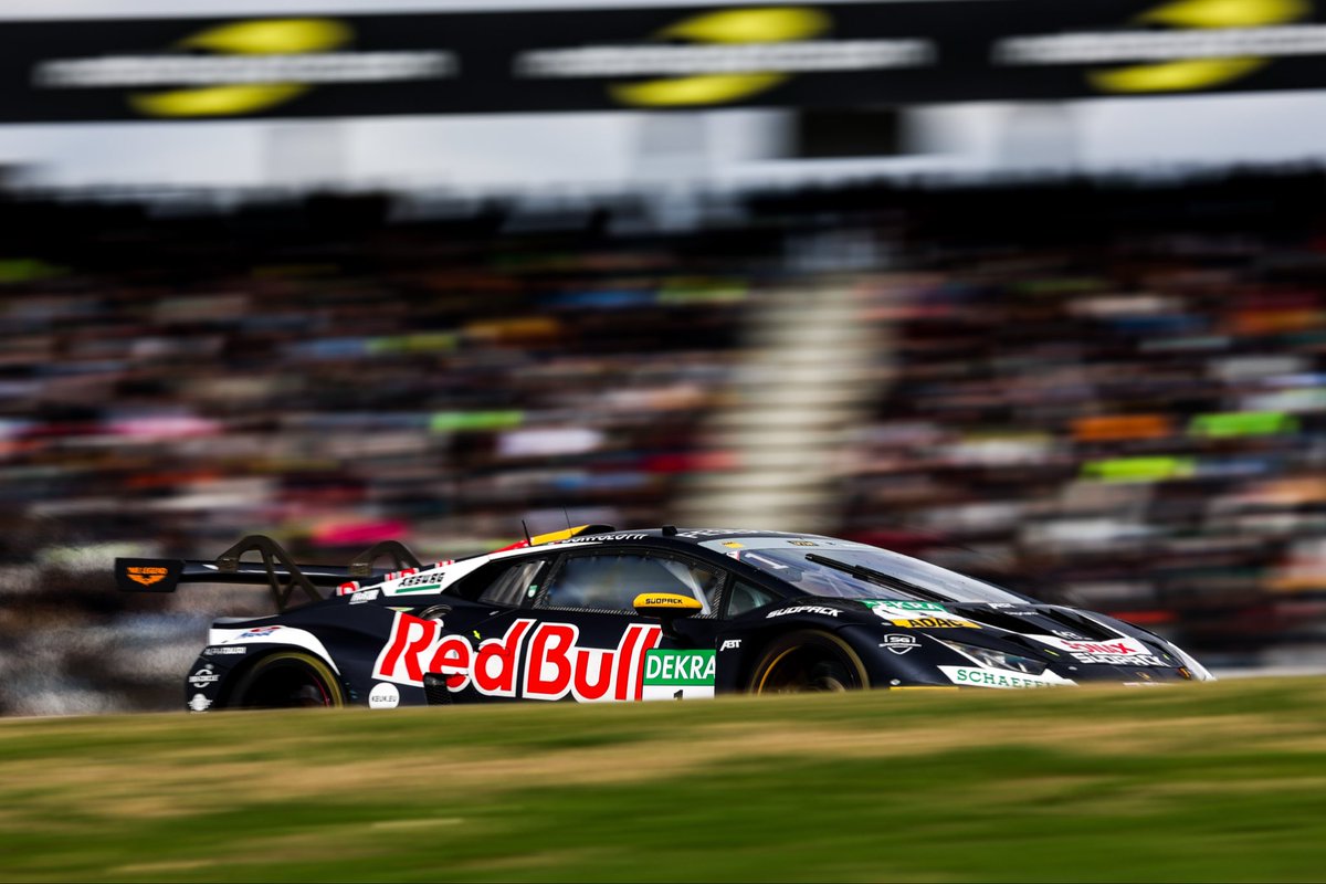 abtmotorsport's tweet photo. What a thrilling DTM finale in front of an impressive crowd.

Thank you team for all the hard work! 

Thank you fans for your support!

We'll come back stronger in 2026!

#ABTSportsline #RedBull #GivesYouWiiings #DTM #DTM25 #ranDTM https://t.co/amylTi6Jzn