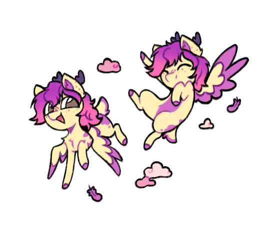 Two smol chibis for a smol <a href="/PurpleWingshade/">Purple Wingshade🍉</a> 💜