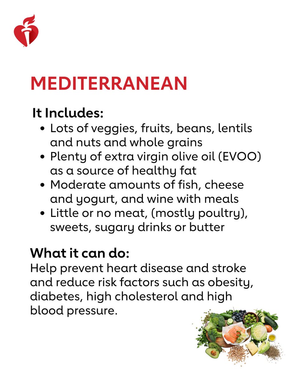American_Heart's tweet photo. Healthy eating isn’t one size fits all. The most important thing is to focus on the overall quality of your intake, rather than single nutrients or foods. A healthy eating pattern includes more nutrient-dense foods such as vegetables, fruits, legumes and lean proteins. https://t.co/8eTZkglpYi
