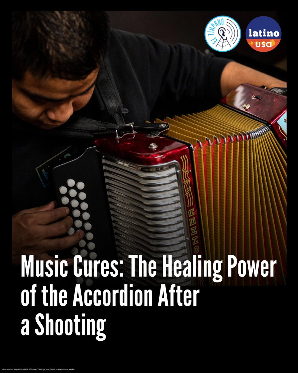 LatinoUSA's tweet photo. We travel to Half Moon Bay, where an unconventional music program is helping farmworkers victims of a shooting heal from their deepest wounds through the keys and wails of the accordion. 

Produced in collaboration with @el_timpano.

Listen ➡️ https://t.co/yqk5UwkWGn https://t.co/rStf0ZFtxr