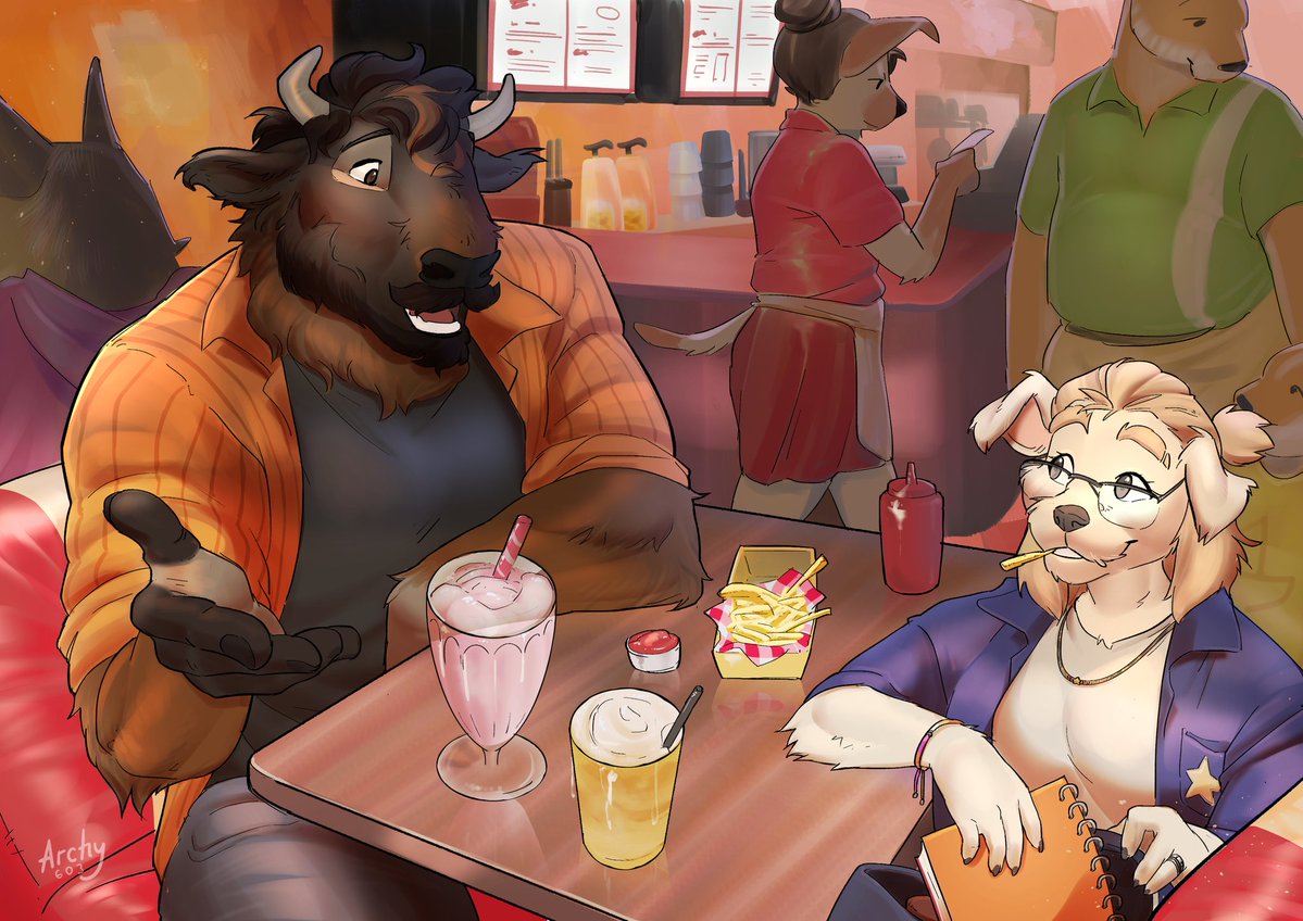 When The Writer meets The Artist (hours of OC lore dumping) 🍟✨

cmms for 
🦴 <a href="/BustlinBison/">Bustlin’ Bison</a>