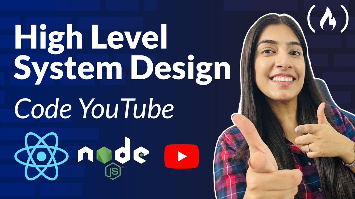 freeCodeCamp's tweet image. System design addresses how different parts of a system communicate, manage data, & handle requests.
And this course teaches you the key concepts by building a YouTube clone.
Along the way you'll incorporate 3 key services: upload, watch, & transcoder.…