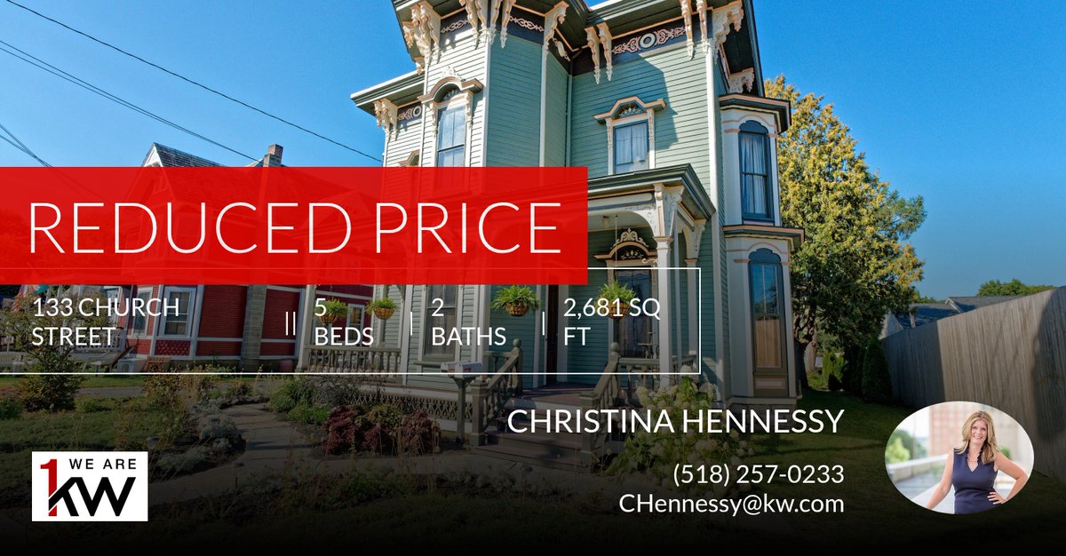 CallChrisy's tweet photo. 📍 Reduced Price 📍 This recently reduced home at 133 Church Street in Hoosick Falls won't last long, so, don't wait to set up a showing! Reach out here or at (518) 257-0233 for more information!

Call on Chrissy! https://t.co/9hae40S73m https://t.co/EUiYZpoxh1