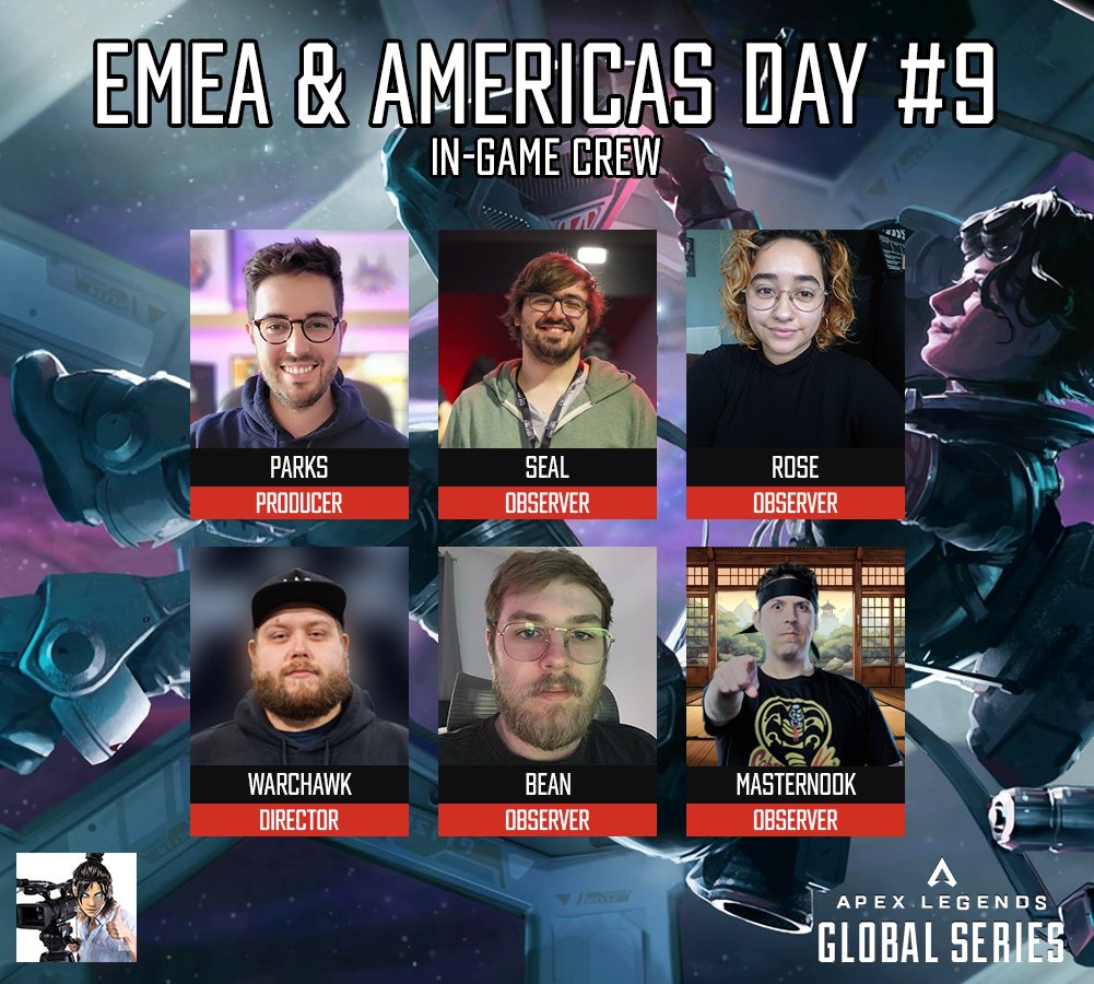 Last day of <a href="/PlayApexEsports/">Apex Legends Esports</a> #ALGS Group Stage! Going into Regional Finals will GoNext take over 1st in EMEA and in NA will Grown and 100T dethrone ZZ? Let's find out!

Your In-Game Crew for today:

<a href="/__Parks/">Parks</a> 📣
<a href="/Warchawk/">Michał Warchał</a> 🕹️

🎥/🚁
<a href="/_YBEAN/">bean</a> 
<a href="/TheSealTV/">Seal</a> 
<a href="/mastern00k/">MasTeRnoOk</a> 
<a href="/RoseCG_/">Rose!!!!</a> 

🔔