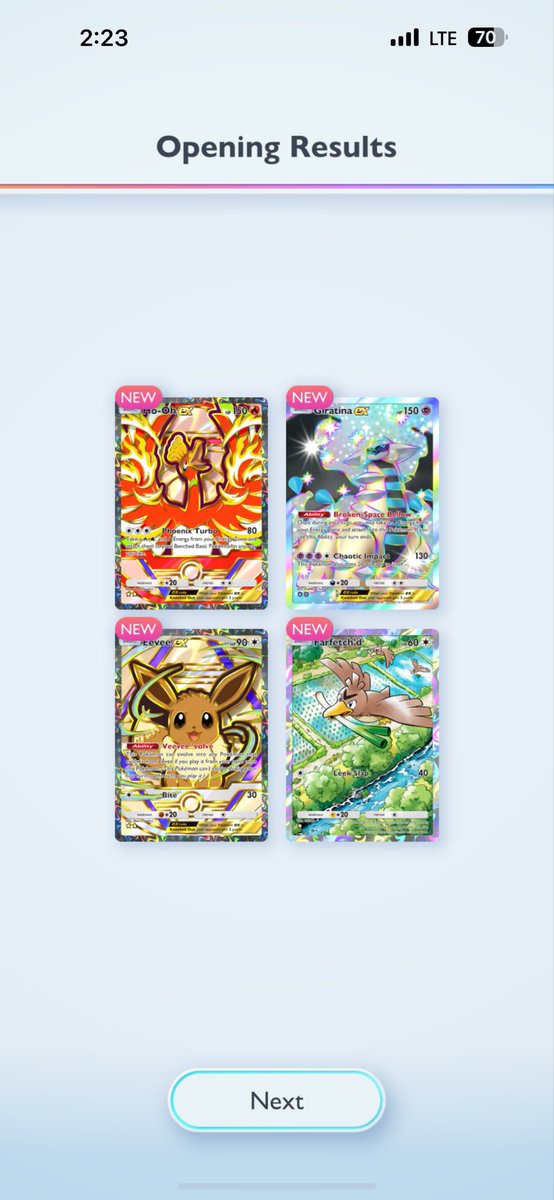 I just pulled a god pack from the Deluxe EX series. #PokemonTCGPocket