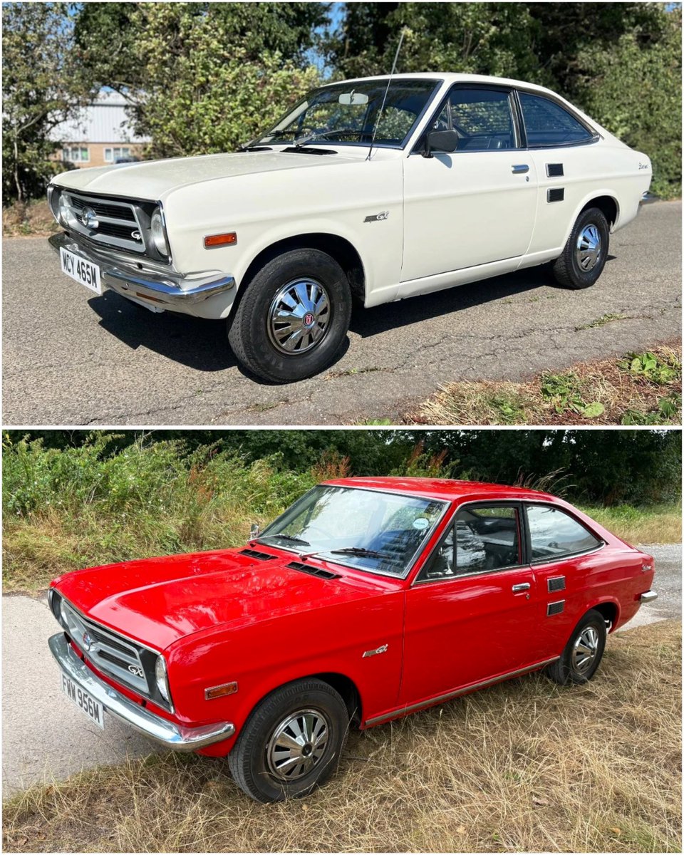 JapaneseIcons's tweet photo. Now this is our idea of a #SunnySunday ...
Red ❤️ or white 🤍?
#DatsunSunny #NissanSunny #Datsun1200Coupe #B110 https://t.co/ICBcChpfIY