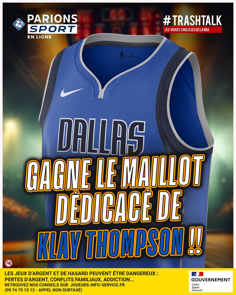 Quelqu’un veut un maillot dédicacé par Klay Thompson ? 🤩

Les fans des Warriors, désolé.

Ça se passe juste là 👉 instagram.com/p/DPQlHw2jC2f/