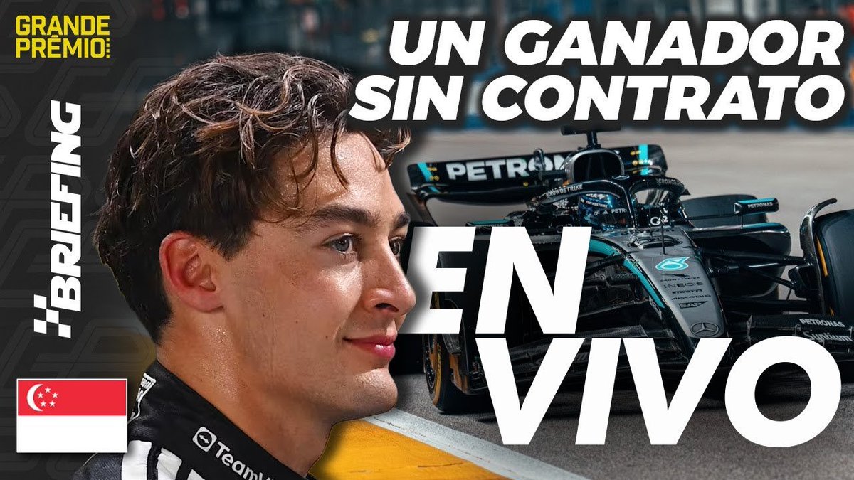 EN VIVO

En un nuevo Briefing, analizamos lo sucedido en el #SingaporeGP, con la contundente victoria de <a href="/GeorgeRussell63/">George Russell</a>, la consagración de <a href="/McLarenF1/">McLaren Mastercard Formula 1 Team</a> y el 16° puesto de <a href="/FranColapinto/">Franco Colapinto</a>.

Conducen <a href="/Nieto_motor/">Esteban Nieto</a> y <a href="/NachoBog_15/">Ignacio Bogado</a>.

#F1enGP
youtube.com/live/QWLURLpWo…